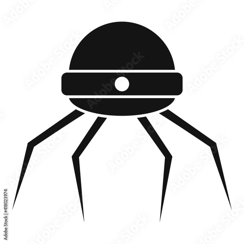 Nanotechnology microchip icon. Simple illustration of nanotechnology microchip vector icon for web design isolated on white background