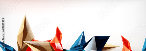 Vector 3d triangles and pyramids abstract background for business or technology presentations, internet posters or web brochure covers