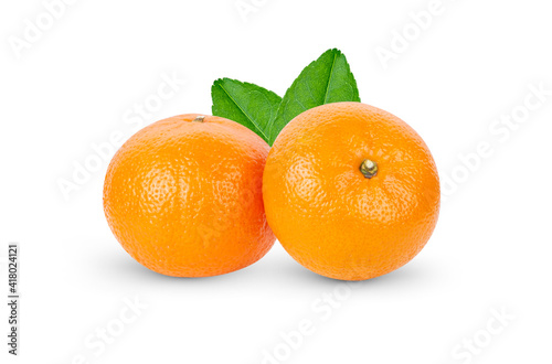 orange fruit isolated on white background.