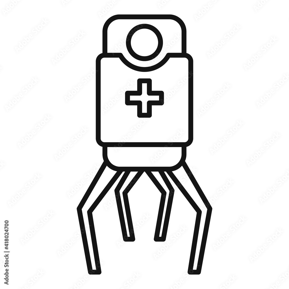 Nano doctor icon. Outline nano doctor vector icon for web design isolated on white background Nano doctor icon. Outline nano doctor vector icon for web design isolated on white background