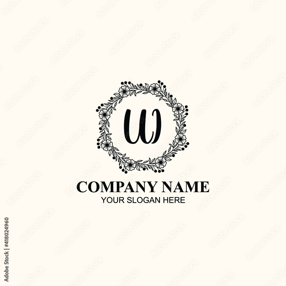 Letter UI Beautiful handwriting logo Letter UI Beautiful handwriting logo