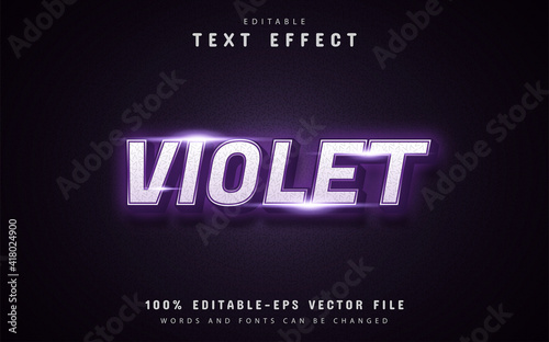 Violet neon style text effect