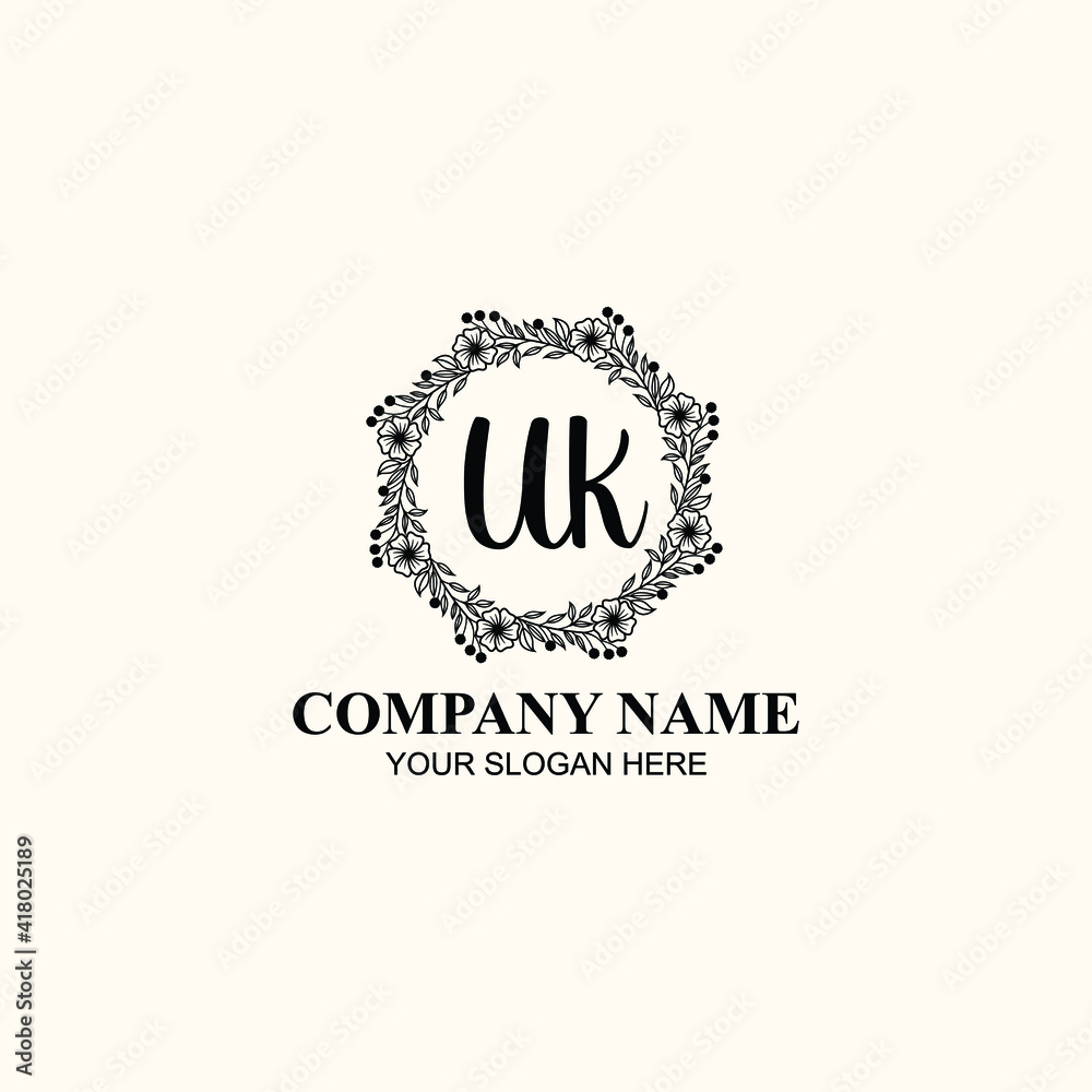 Letter UK Beautiful handwriting logo Letter UK Beautiful handwriting logo