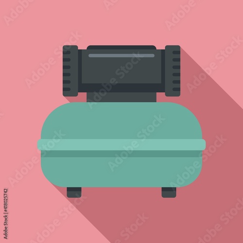 Equipment air compressor icon. Flat illustration of equipment air compressor vector icon for web design