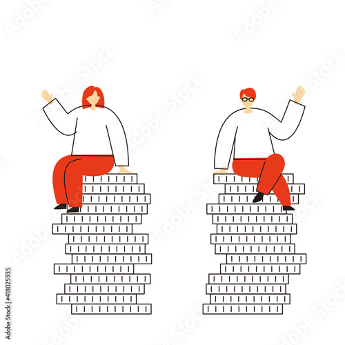 SDGs: Goal 5. Image illustration of 'GENDER EQUALITY'. Vector illustration on white background.