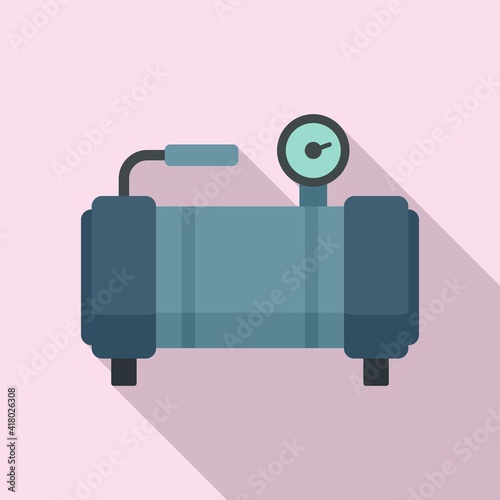 Tool air compressor icon. Flat illustration of tool air compressor vector icon for web design