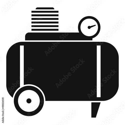 Air compressor pneumatic icon. Simple illustration of air compressor pneumatic vector icon for web design isolated on white background