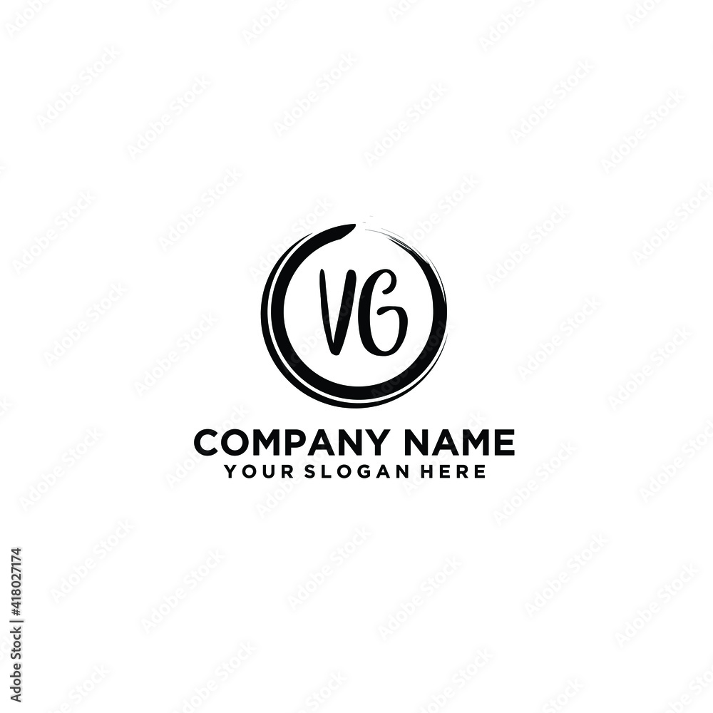 Letter VG Beautiful handwriting logo