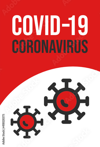 Coronavirus poster illustration, COVID-19