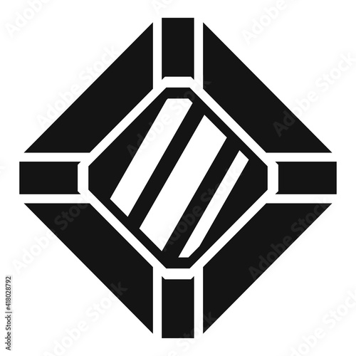 Top view ruby icon. Simple illustration of top view ruby vector icon for web design isolated on white background