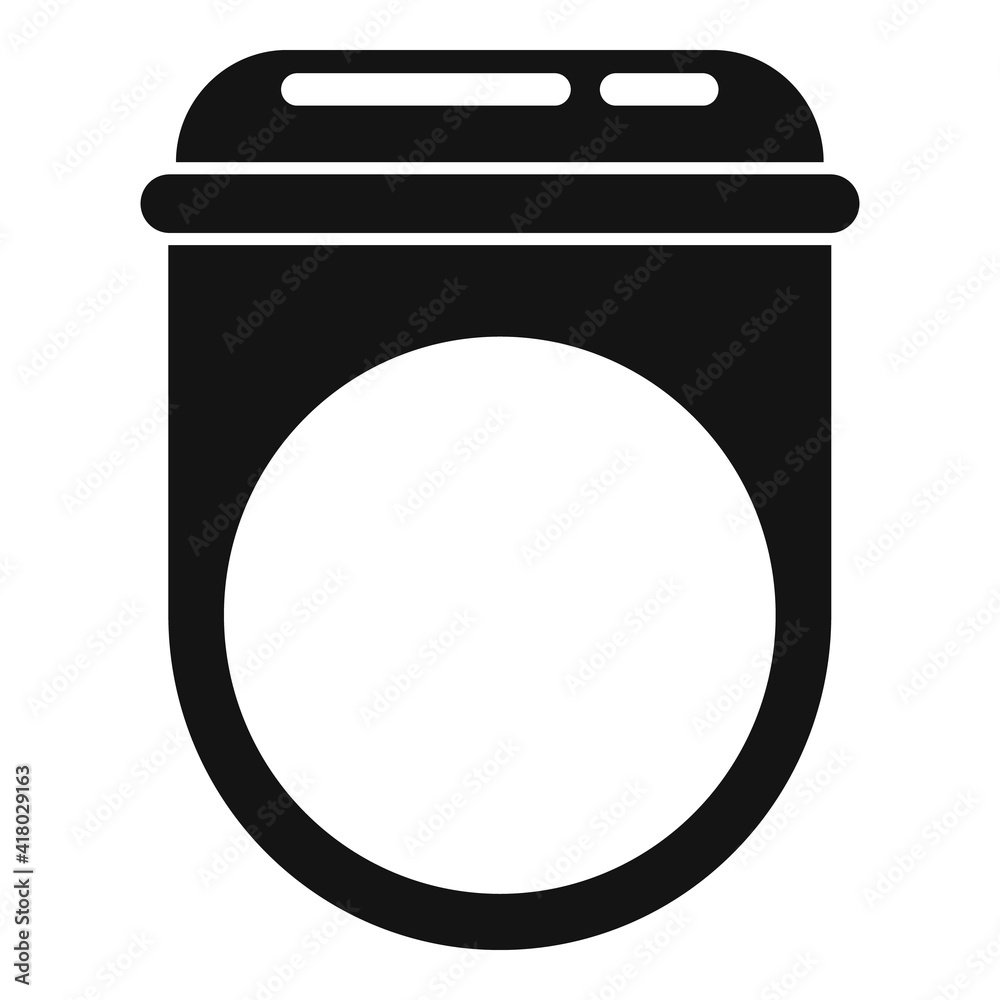 Ruby ring icon. Simple illustration of ruby ring vector icon for web design isolated on white background
