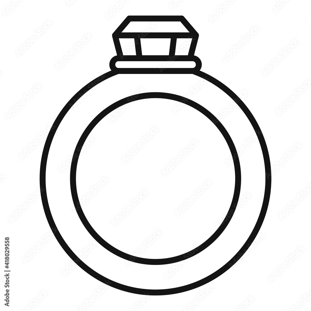 Expensive ring icon. Outline expensive ring vector icon for web design isolated on white background Expensive ring icon. Outline expensive ring vector icon for web design isolated on white background