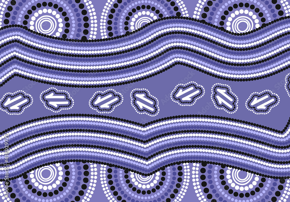 Kangaroo track aboriginal art Kangaroo track aboriginal art
