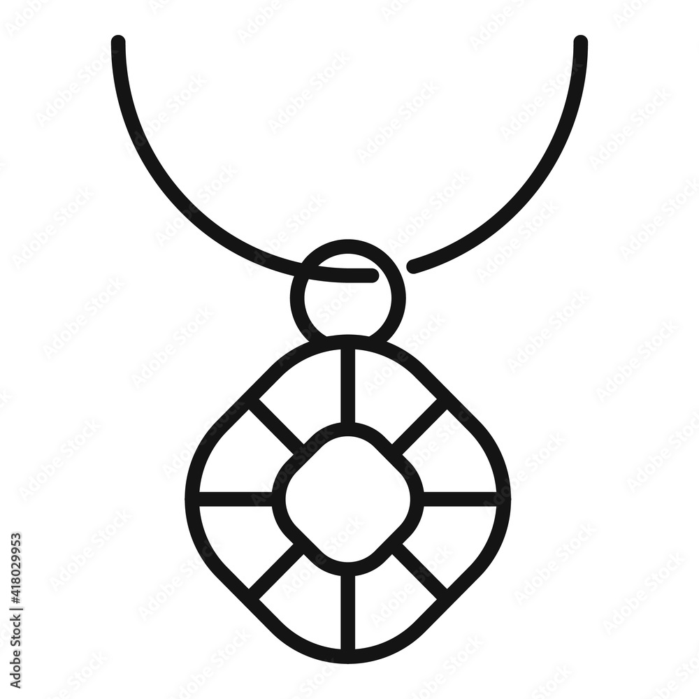 Jeweler necklace icon. Outline jeweler necklace vector icon for web design isolated on white background Jeweler necklace icon. Outline jeweler necklace vector icon for web design isolated on white background