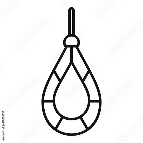 Gem earring icon. Outline gem earring vector icon for web design isolated on white background