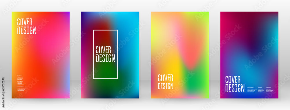 Fototapeta premium Pastel Soft. Rainbow Gradient Set Color Background