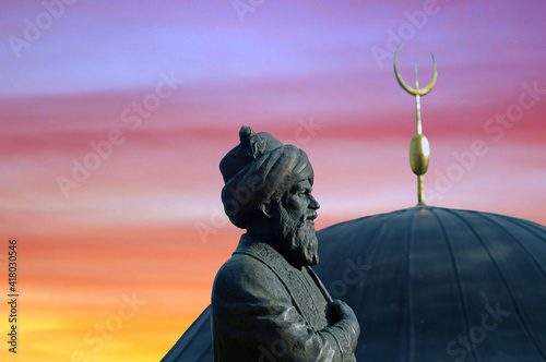 Canvas Print Gül Baba statue, The Tomb of Gül Baba in Budapest.