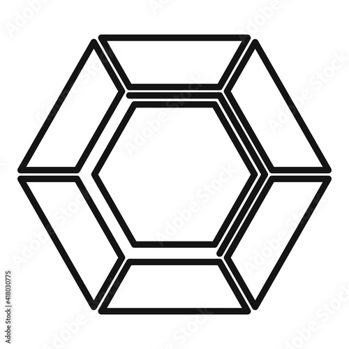 Karat diamond icon. Outline karat diamond vector icon for web design isolated on white background