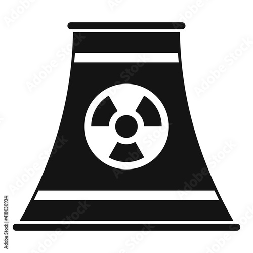 Nuclear energy icon. Simple illustration of nuclear energy vector icon for web design isolated on white background