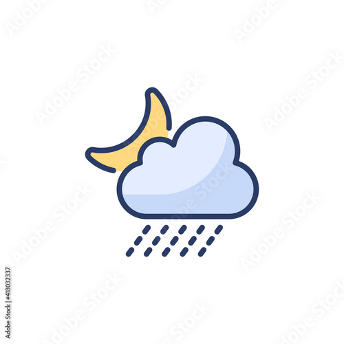 Rainy Night icon in vector. Logotype