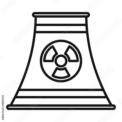 Nuclear energy icon. Outline nuclear energy vector icon for web design isolated on white background