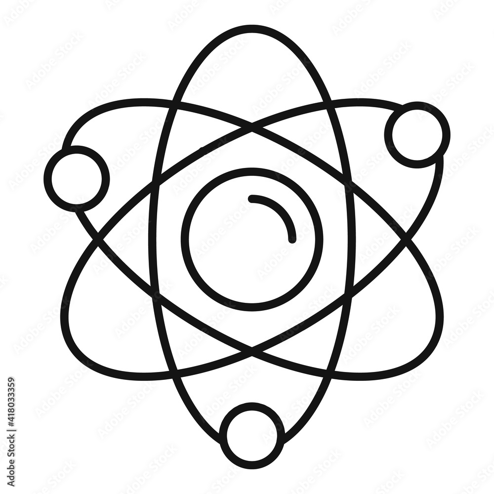 Atom energy icon. Outline atom energy vector icon for web design isolated on white background Atom energy icon. Outline atom energy vector icon for web design isolated on white background