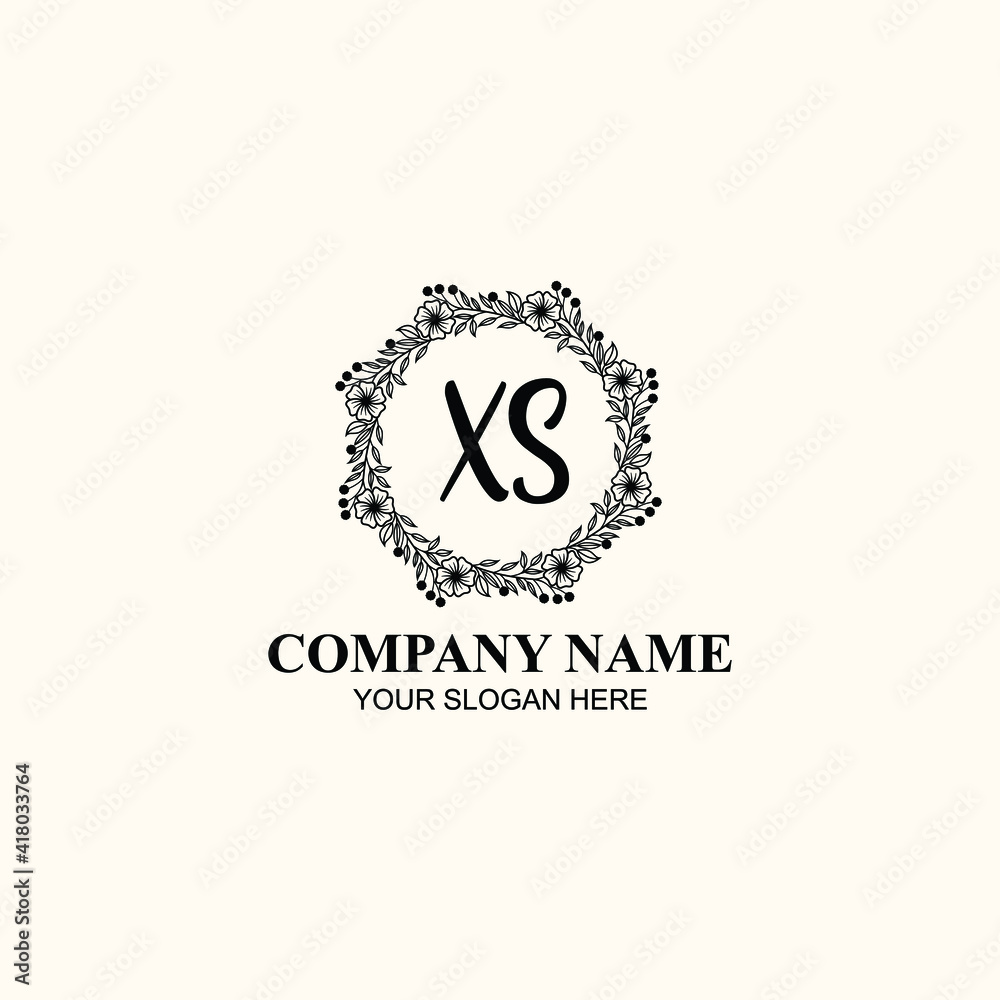 Letter XS Beautiful handwriting logo Letter XS Beautiful handwriting logo