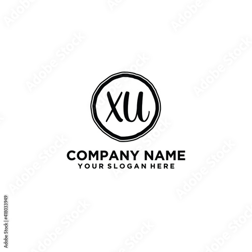 Letter XU Beautiful handwriting logo