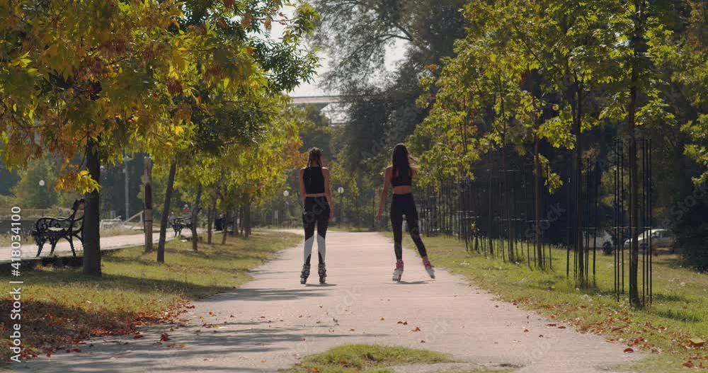 Rollerskating in the park