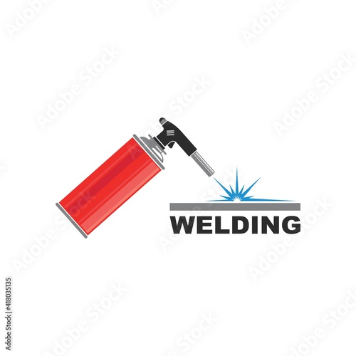gas torch bottle icon vector illustration design template