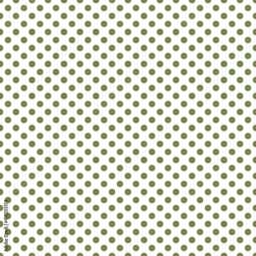 Polka dots digital Paper, seamless fabric pattern, dots vector illustration in green 