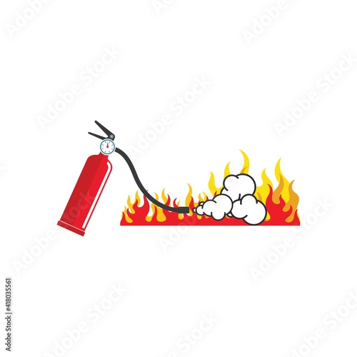 fire extinguisher vector icon illustration design template