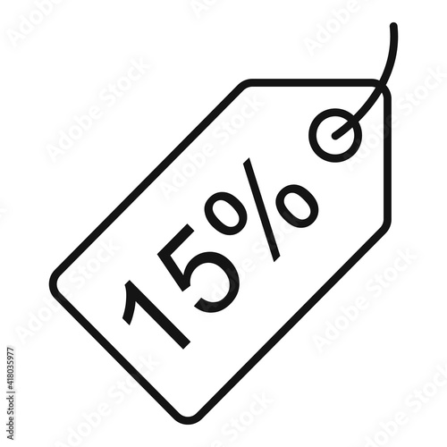 Sales tag icon. Outline sales tag vector icon for web design isolated on white background