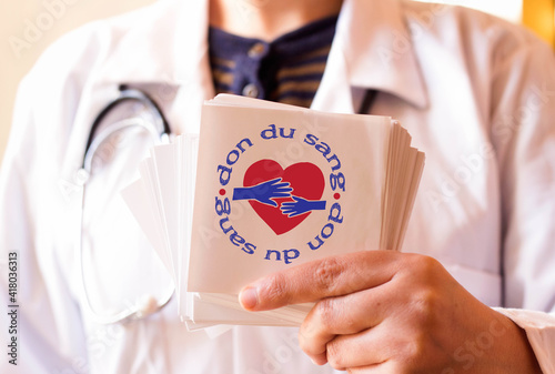 Fotografia don du sang, giving blood, docter concept