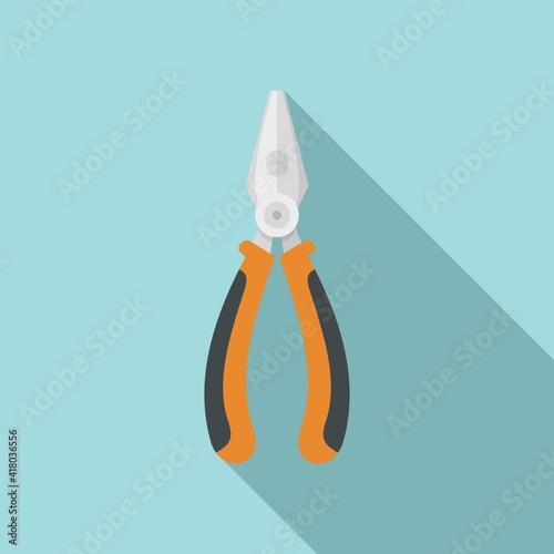 Pliers icon. Flat illustration of pliers vector icon for web design