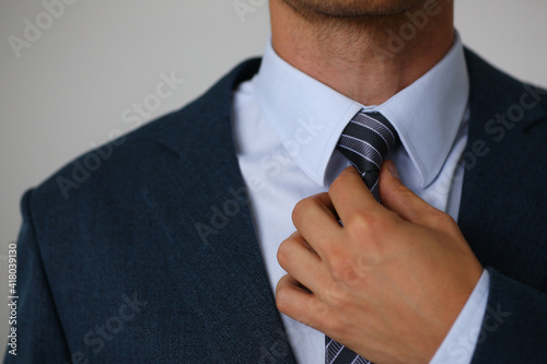Tie on shirt suit business style man fashion shop selling business clothing attributes