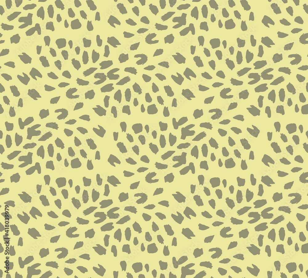 Obraz premium Animal cat print hand drawing for fabric. Vector seamless pattern.