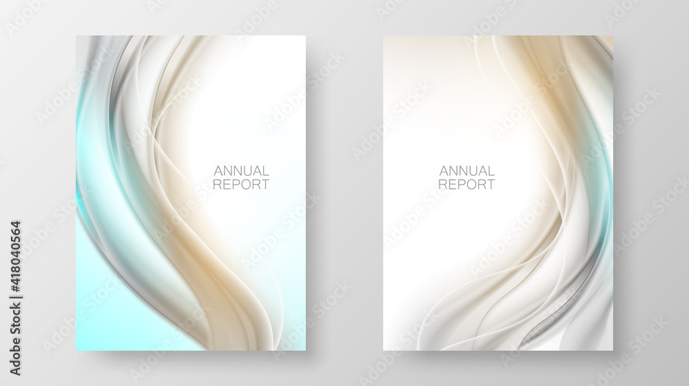 Bright beautiful, smooth waves.Brochure design template, annual report, booklet, banner, cover, presentation, advertisement.