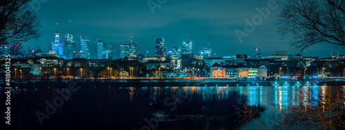 Warszawa nocą Warsaw by night © Patryk
