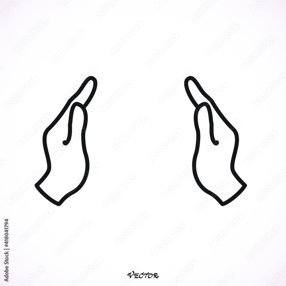 Hand icon vector