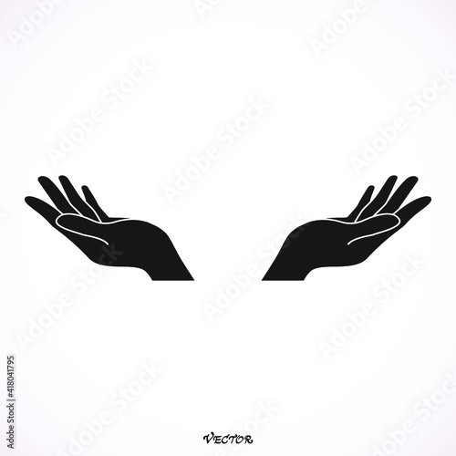 Supporting hands illustration