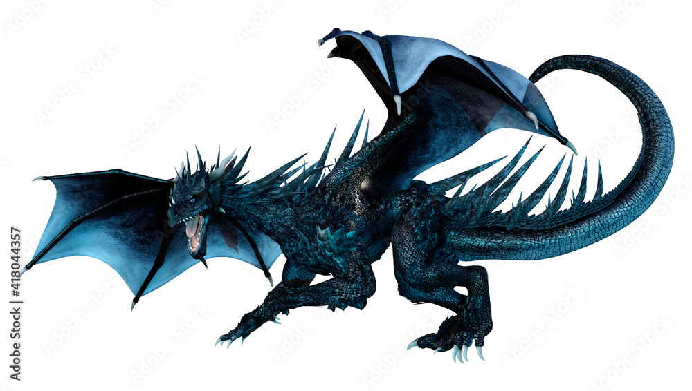 3D Rendering Fairy Tale Dragon on White 3D Rendering Fairy Tale Dragon on White
