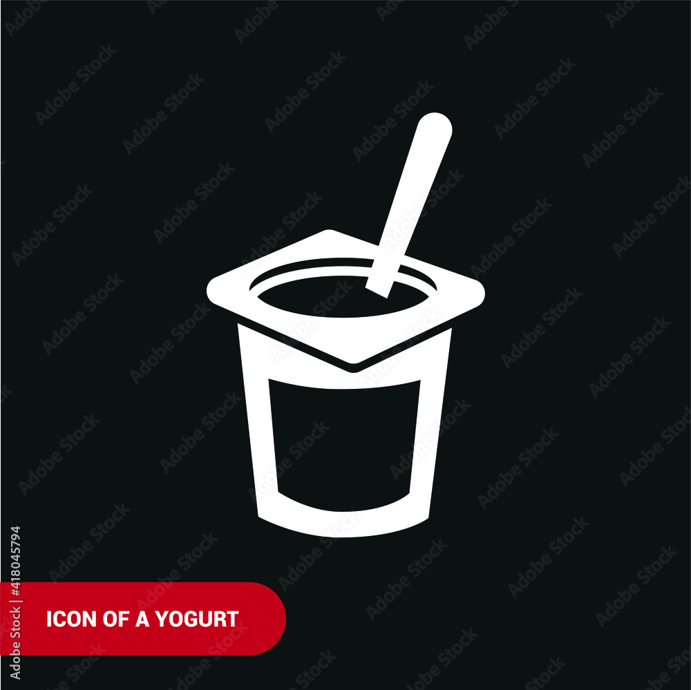 Vector image. Icon of a yogurt. Vector image. Icon of a yogurt.