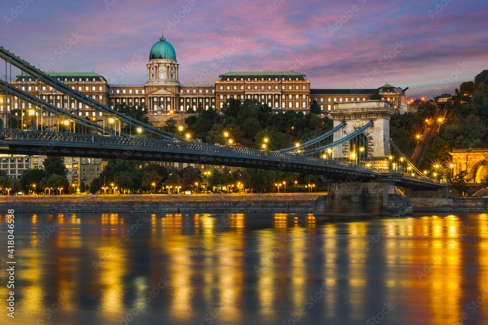 Szechenyi chain bridge Budapest