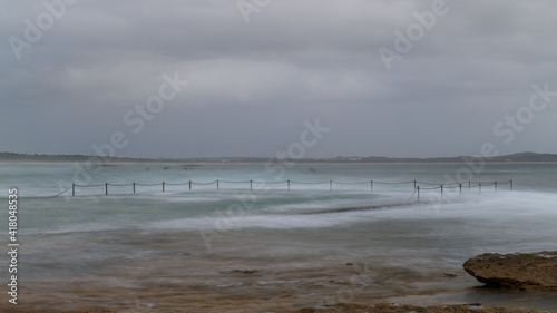 North Cronulla rock pool view during high tide.