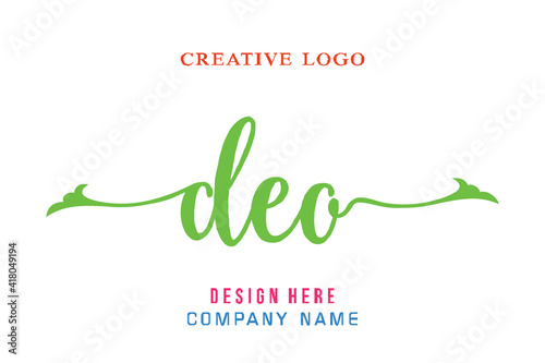 DEO lettering logo is simple, easy to understand and authoritative