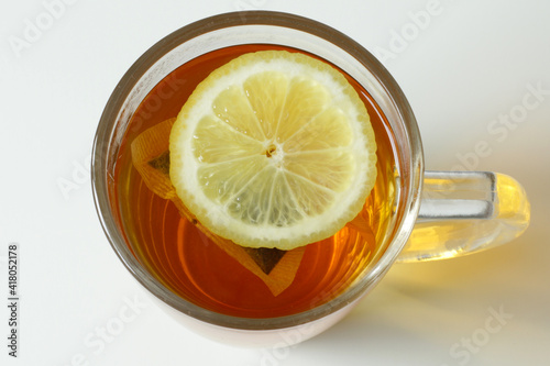 healthy cup of tea with lemon, natural vitamin c