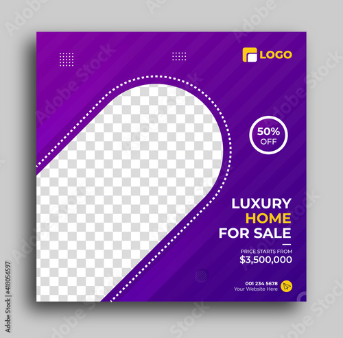Social media post ads design vector templates fully editable