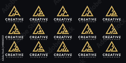 Monogram creative letter C set and logo templates etc. icons for business luxury, elegant, simple.