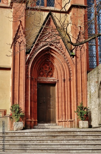 Würzburg, Portal der Deutschhauskirche